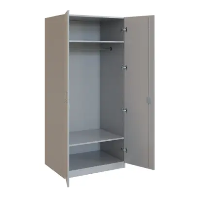 Q 22-80 skříň šatní, 2-dvéřová, 800x600x1800mm, šedá